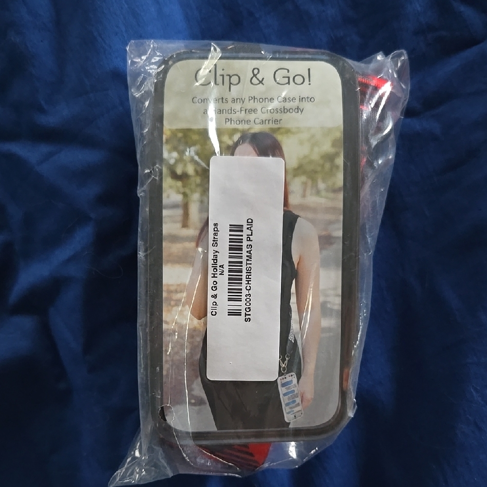 New Clip & Go Phone Carrier - Red Plaid - Picture 2 of 3